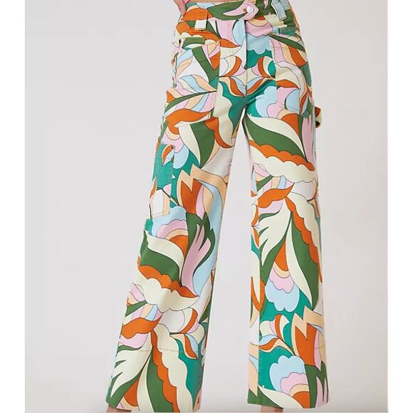 Anthropologie X Maeve Lily Gardeners Crop Denim Pants Multicolor 29 x 24 P - Picture 2 of 10